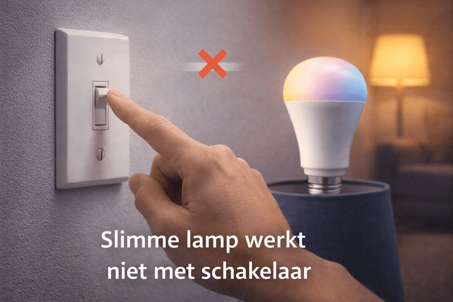 Slimme lamp werkt niet met schakelaar