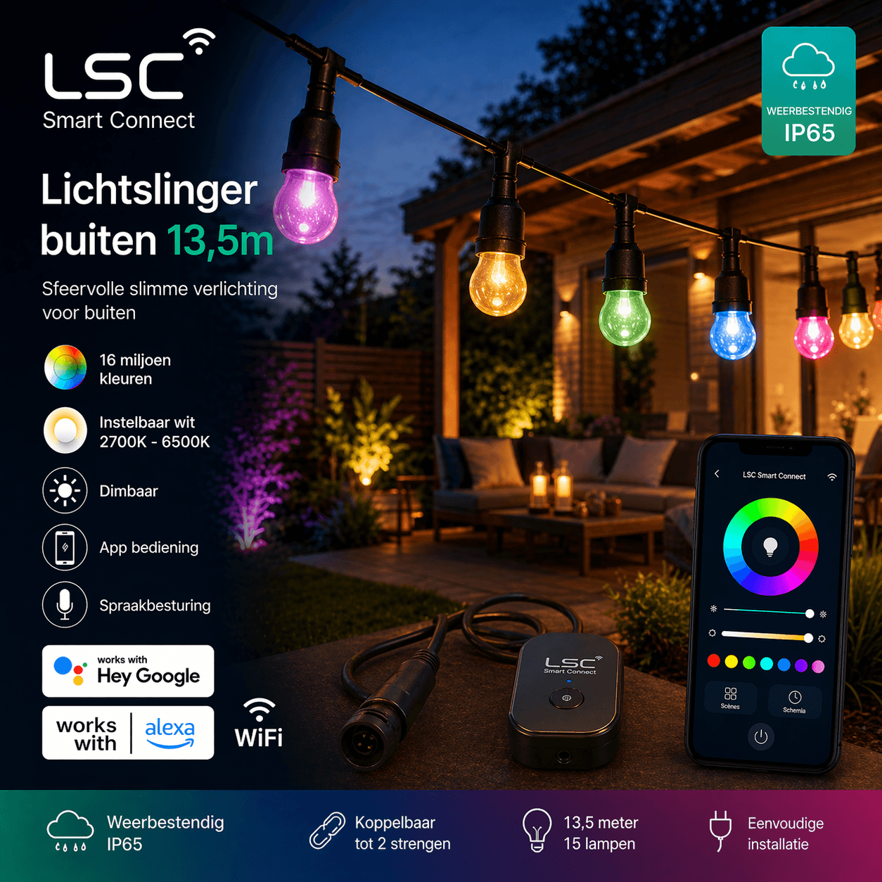 LSC Buitenverlichting 13 meter — tuin en terras
