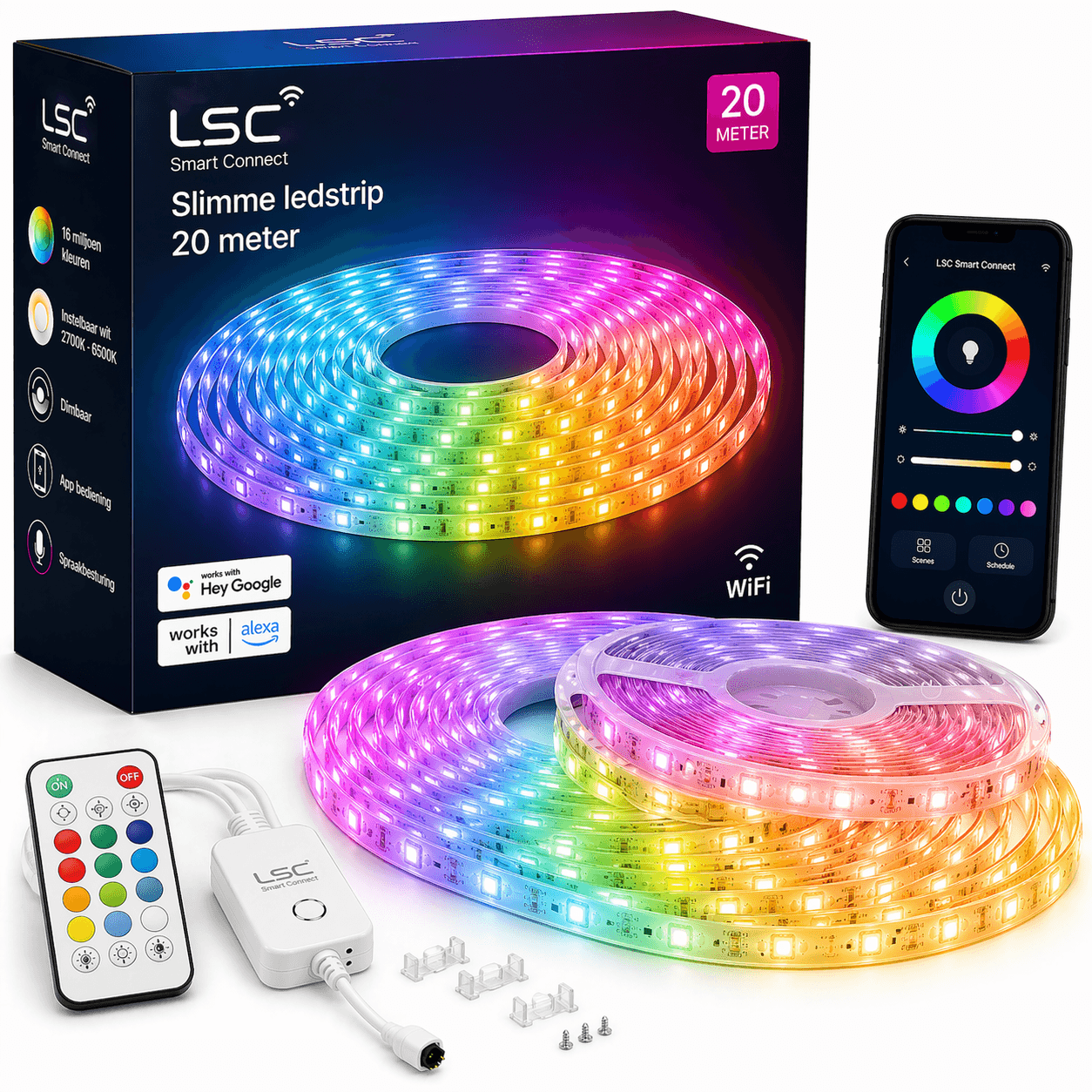LSC Slimme Ledstrip 20 meter — langste in het assortiment