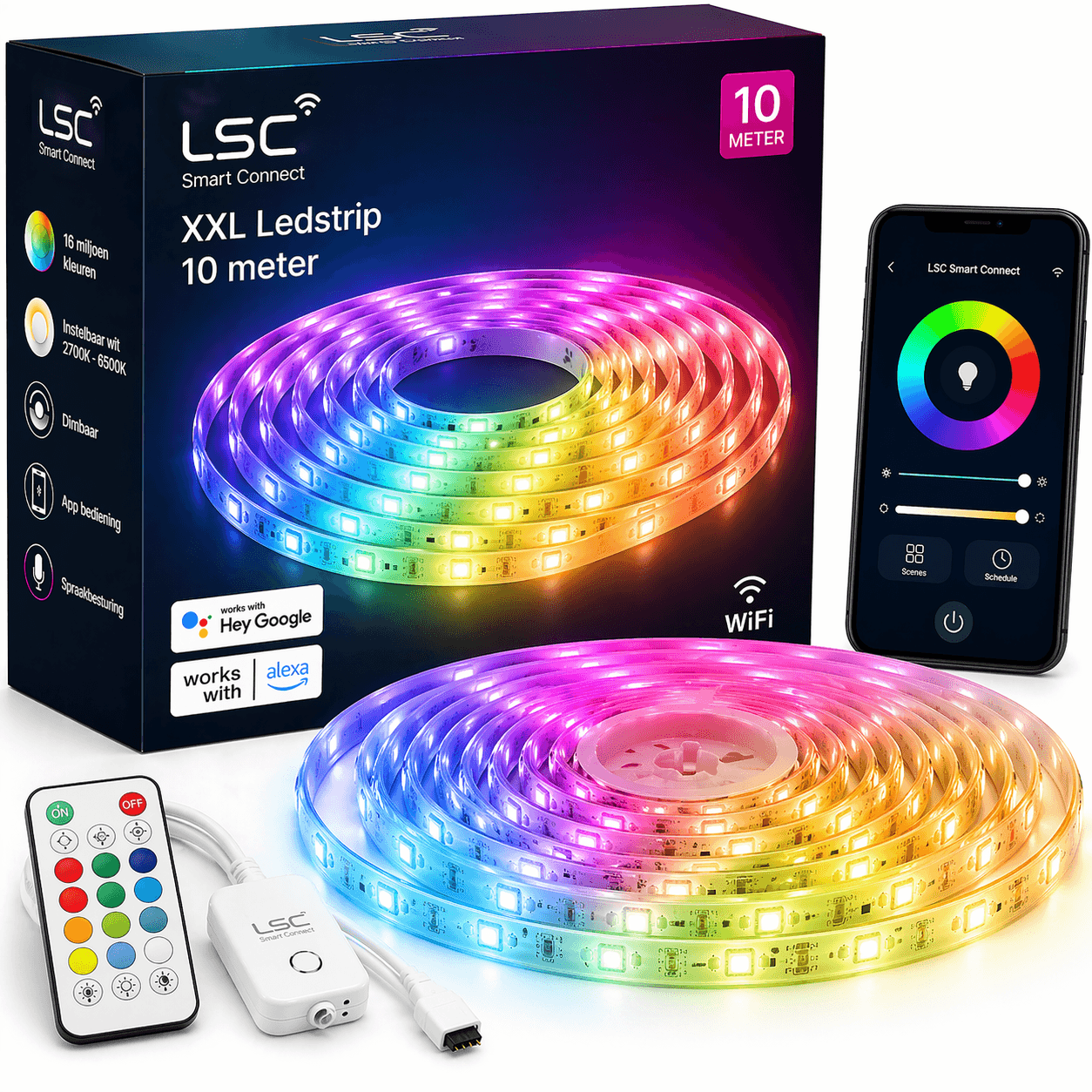 LSC XXL Ledstrip 10 meter — voor grote ruimtes
