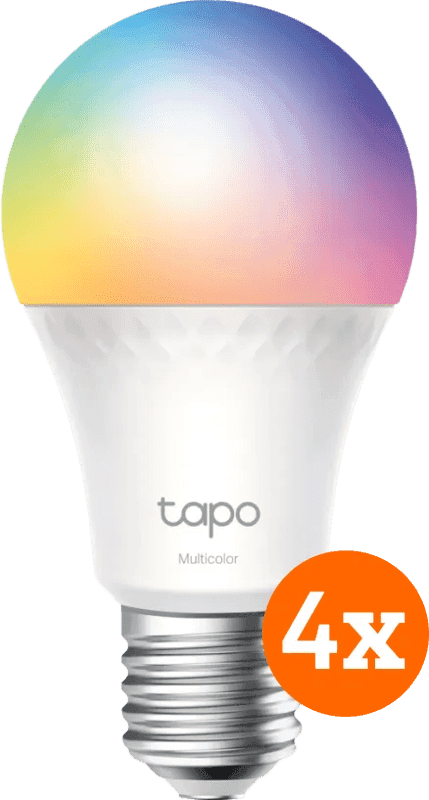 TP-Link Tapo L535E - Wit en Gekleurd Licht - E27 - 4-pack